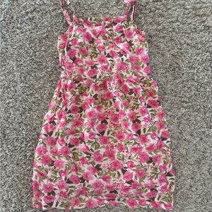 Old Navy Pink and Green Floral Dress